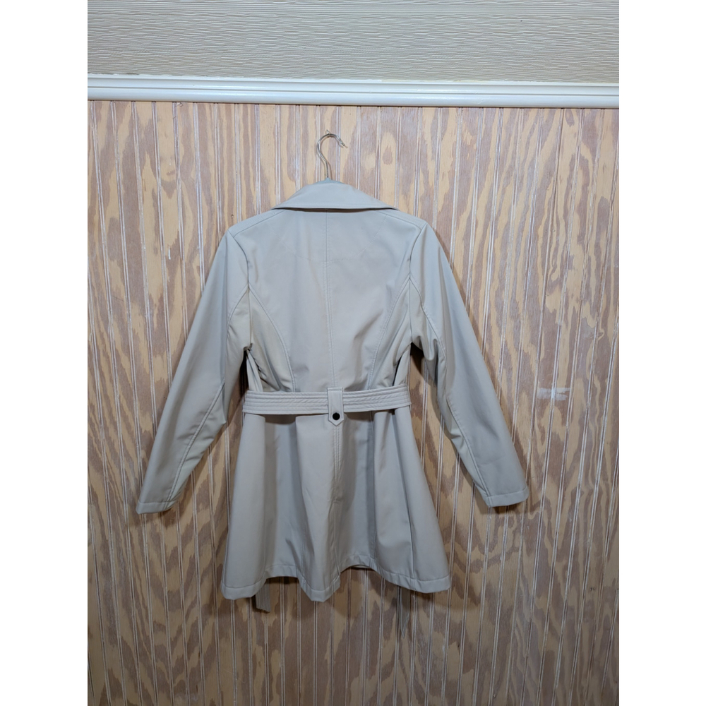 Women's Debby Collection Trench Coat, Beige, Size M - Picture 3 of 7